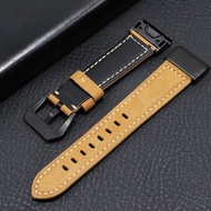 22Mm Genuine Leather Watch Band For Garmin Fenix 7 6 6X Pro 5 5X Plus 3HR 26Mm Watchband For Garmin Venu 2 Forerunner 945 Strap