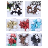 LU 31Pcs Christmas Baubles Ornament Shatterproof Decorative Baubles For Tree Wreath