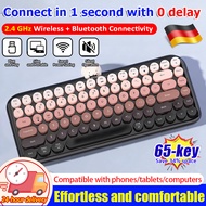 【24 hours delivery】 wireless keyboard creamy mechanical keyboard wireless gaming keyboard creamy key