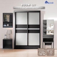 MESRA - Bedroom Set Sliding door /Set Bilik Tidur/Almari Baju/Bedroom Set/Bedroom set murah/dressing