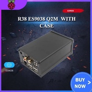 TA R38 ES9038 Q2M digital broadcast network player Raspberry Pi DAC I2S 384K DSD 128 With case for R