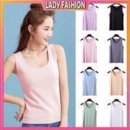 LFM_ SACHI Women Singlet Camisole Inner Tank Shirt Casual Plain Top Plus Size Undershirt Baju Peremp