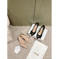 [Purchasing Agent Level]Dior Kitten Heel Tassel Satin High Heel Pumps！Dijia DIOCD Home D  Women's Sh