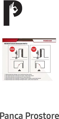 Tidy Pintu Aluminium Door Profile White 70x200cm - Bukaan Kanan