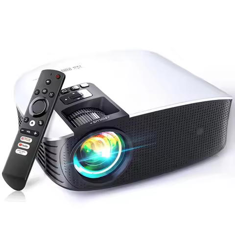 Ailexpress - GooDee 4K Smart Projector with 5G WiFi and Bluetooth, Built-in Streaming Apps, Dolby Au
