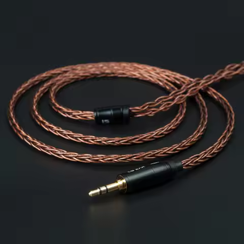 KBEAR 2-pin IEM cable 8-core upgrade copper silver hybrid headphone cable ear monitor replacement ca