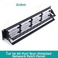 RJ45 Network Patch Panel 19-inch Rack-Mounted