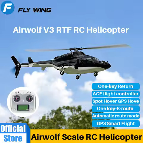 Flywing Airwolf V3 scale helicopter H2 ACE Flight Control 450 Class gps airwolf 6CH fw450 airwolf rc