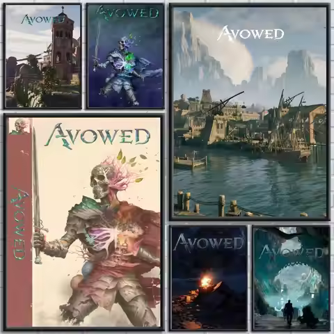 Video Game A-Avowed Poster Trendy And Easy-to-Apply Wall Art Stickers For Home Decor And Dorm Room W