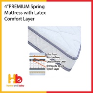 4″ PREMIUM Spring Mattress with Latex Comfort Layer