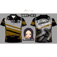 Criminology Polo Shirt Criminology Shirt for Men with Surname Full Sublimation with Zipper