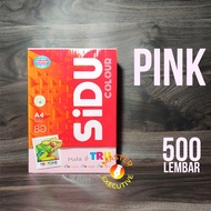 MERAH [Rim - 500 Sheets] Sinar Dunia SiDu Color Paper A4 80 gsm Pink IT 170
