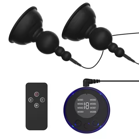 Electric Shock Nipple Sucker Enlarger Nipple Clamp Pussy Pump Clit Clip Vacuum Stimulate Breast Enla