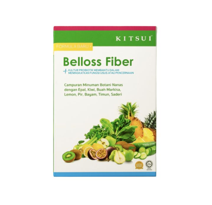 [NEW] KITSUI Belloss Pre + Probiotic 15s x 60g - Halal Detox Fiber Drink | Sembelit | Prebiotics Pro