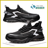 ✓ ☂ ♧ WEBER Steel Toe Safety Shoes For Men Anti-slip Hiking Shoes Work Shoes Caterpillar
