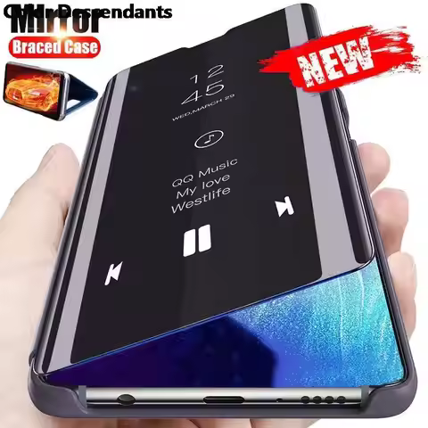 Smart Mirror Flip Case For Samsung Galaxy A26 A34 A54 A12 A22 A52 A56 A31 A51 A36 A16 A06 S20 FE S22