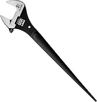 HAUTMEC 16 inch Adjustable Spud Wrench, Wide Jaw Up to 1-5/8"(41mm), Adjustable Spud Wrenches with T