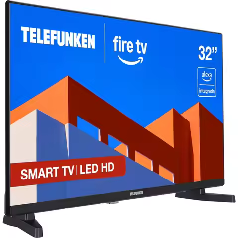 Telefunken 32FTV825, 32" HD, Fire OS Smart TV, HDR10, Alexa Built-in, Voice Control, Dolby Audio, Ap