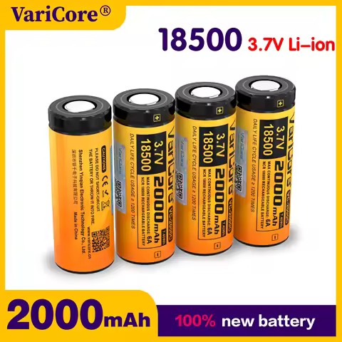 18500 2000mAh 3.7V battery rechargeable Resistant to high and low temperatures Rechargeable to capac