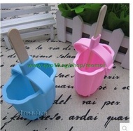 Homemade popsicle popsicle mold silicone mold with wooden barrel Popsicle molds ice maker 2
