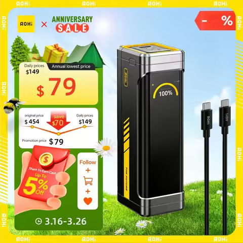 [NEW] AOHI The Future Starship Pro PD3.1 310W 20,000mAh LED Display Power Bank with 140W C-C Cable