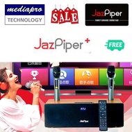 JazPiper + Family Karaoke Soundbar built-in Karaoke Player, Amplifier, Mixer with 2 x Wireless Microphone.