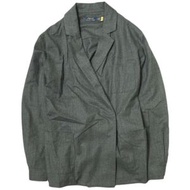 POLO RALPH LAUREN 雙排扣連身西裝外套，0 碼，炭灰色，彈性羊毛，修身剪裁，外套。 [二手][POLO RALPH LAUREN]