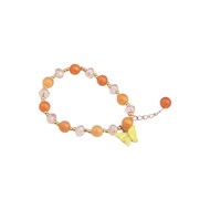 Crystal Bead Bracelet Butterfly Pebble Bracelet Best Friend Bracelet for Women