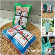 ISI 12 JAS HUJAN PLASTIK HDPE JAS HUJAN PONCO ATASAN TEBAL MERK IBIS