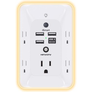 Outlet Extender with Night Light, HANYCONY Multi Plug Outlet, USB Wall Charger Surge Protector 4 USB