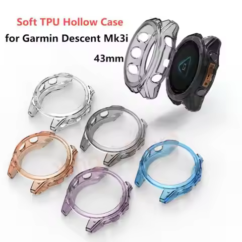 Soft TPU Protective Case for Garmin Descent Mk3i 43mm Smart Watch Band Hollow Cover Mk 3i Protector 