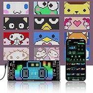 Gelrova Mini LED Mood Screen – 7"x3" Dynamic LED Eye Lights Cute Programmable Display, Gift for Car