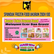 Spanduk Banner Frozen Food Terbaru  custom/ Banner Frozen Food keren/ Spanduk Frozen food BISA COD