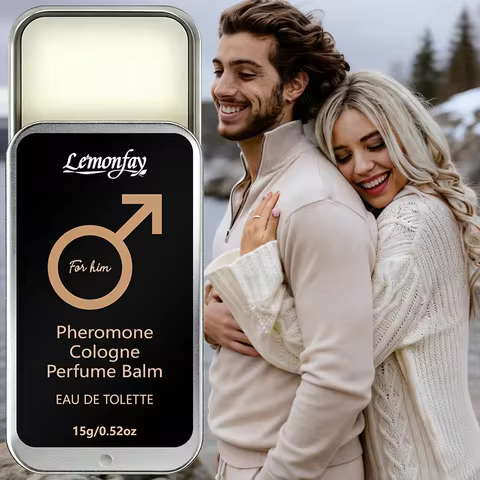 Lemonfay For Him Pheromone Cologne Perfume Balm - 15g EDT Long-Lasting Solid Fragrance for Men Porta