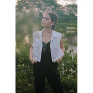 Alberta White Crop Vest