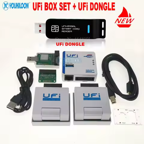 2025 NEW Original UFI Box Full Set /Ufi Box + UFI DONGLE +EMMC SOCKET Support FBGA 153/169/162/186/2