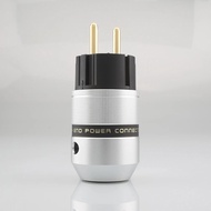 【Popular choice】 1pair Hi End Audio Aluminum Schuko Power Plug Connectoriec Female Plug