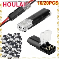 HOULAI Quick Connector, Double Wire 2 Pin Way Plug Wire Terminals, Waterproof Wire Connectors
