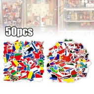 50pcs Sticker Pack World Map Flag Sticker Tumbler