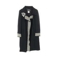 【二手】香奈兒 (Chanel) Coco Mark 斜紋軟呢外套 P24497 V15066 黑白羊毛外套 女款