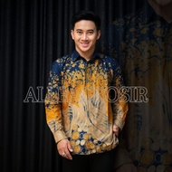 AG25-  gamis batik couple modern , dress muslim, gamis batik kombinasi,