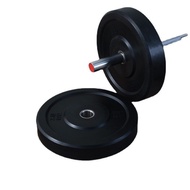 Cross-Border Full Rubber Barbell Plates Fitness Squat Strength Training High Elastic Rubber Olympic 