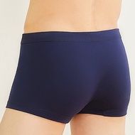 【4 Color】 Soft Solid Color Men's Boxer Brief Cotton Comfortable Flat Pants Four-corner Men Underwear