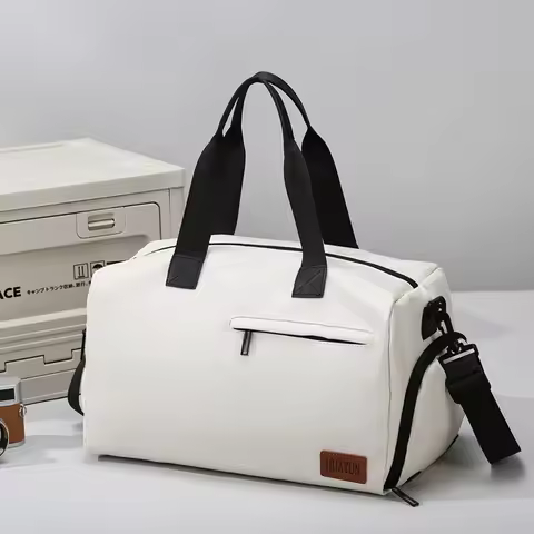 1pcs Women's Gym Bag with Shoe Compartment And Wet Pocket Carry-On Weekender Overnight Travel Duffel