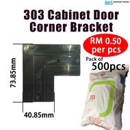 303 "01" Cabinet Door Corner Bracket (Pack of 500pcs) L-shaped Plastic Bracket (for aluminium frame 