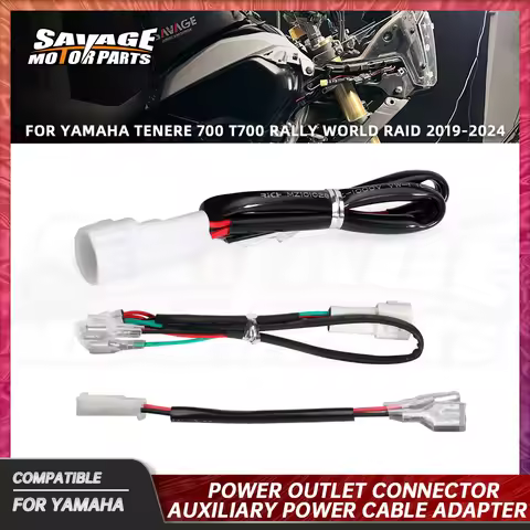 Tenere700 T700 12V Power Outlet Connector For Yamaha Tenere 700 Rally World Raid Motorcycle 3 Pins A