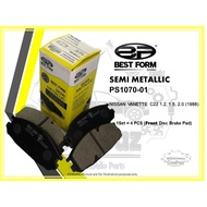 BEST FORM SEMI METALLIC FRONT BRAKE PADS (PS1070-01), NISSAN VANETTE C22 1.2, 1.3, 1.5, 2.0 (1988)