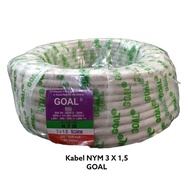 Kabel Listrik NYM / 3 x 1,5mm Merek GOAL High Quality Harga perROLL