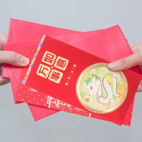 6 Pcs New Year Red Paper Envelope Money Chinese Pockets Envelopes Hong Bao Festival