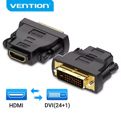 Vention DVI to HDMI Adapter Bi-directional DVI D 24+1 Male to HDMI Female Cable Connector Converter 